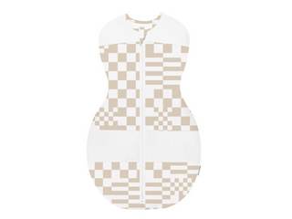 Dusen Dusen Beige Check Sleepea Swaddle