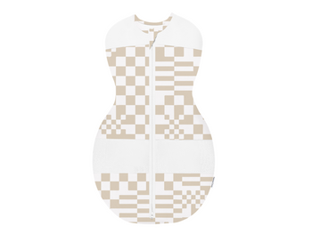 Dusen Dusen Beige Check Sleepea Swaddle