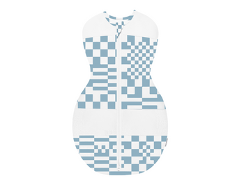 Dusen Dusen Blue Check Sleepea Swaddle
