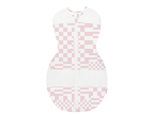 Dusen Dusen Pink Check Sleepea Swaddle